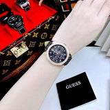 Buy Shop Michael Kors Tibby Multifunction Black Dial Black Leather Strap Watch For Women - MK6968 USA Online