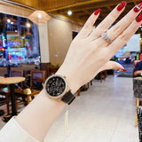 Buy Shop Michael Kors Tibby Multifunction Black Dial Black Leather Strap Watch For Women - MK6968 USA Online