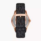 Buy Shop Michael Kors Tibby Multifunction Black Dial Black Leather Strap Watch For Women - MK6968 USA Online