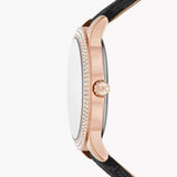 Buy Shop Michael Kors Tibby Multifunction Black Dial Black Leather Strap Watch For Women - MK6968 USA Online