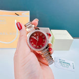 Buy Shop Michael Kors Tibby Multifunction Crystals Maroon Dial Rose Gold Steel Strap Watch for Women - MK4685 USA Online