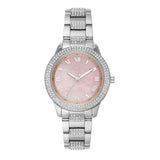 Buy Shop Michael Kors Tibby Multifunction Crystals Pink Dial Silver Steel Strap Watch for Women - MK4686 USA Online