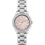 Buy Shop Michael Kors Tibby Multifunction Crystals Pink Dial Silver Steel Strap Watch for Women - MK4686 USA Online