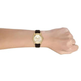 Buy Shop Michael Kors Tibby Multifunction Gold Dial Brown Leather Strap Watch For Women - MK6966 USA Online
