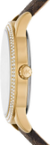 Buy Shop Michael Kors Tibby Multifunction Gold Dial Brown Leather Strap Watch For Women - MK6966 USA Online