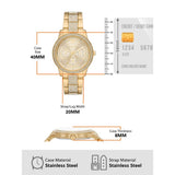 Buy Shop Michael Kors Tibby Multifunction Gold Dial Gold Steel Strap Watch For Women - MK7292 USA Online