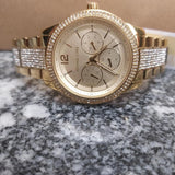 Buy Shop Michael Kors Tibby Multifunction Gold Dial Gold Steel Strap Watch For Women - MK7292 USA Online