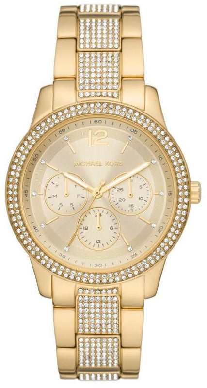 Buy Shop Michael Kors Tibby Multifunction Gold Dial Gold Steel Strap Watch For Women - MK7292 USA Online