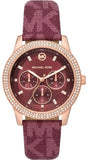 Buy Shop Michael Kors Tibby Multifunction Red Dial Red Leather Strap Watch For Women - MK2967 USA Online