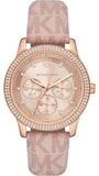 Buy Shop Michael Kors Tibby Multifunction Rose Gold Dial Pink Leather Strap Watch For Women - MK2955 USA Online