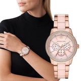 Buy Shop Michael Kors Tibby Multifunction Rose Gold Dial Rose Gold Steel Strap Watch For Women - MK6928 USA Online