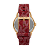 Buy Shop Michael Kors Tibby Multifunction Silver Dial Red Leather Strap Watch For Women - MK2975 USA Online