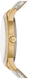 Buy Shop Michael Kors Tibby Multifunction Silver Dial White Leather Strap Watch For Women - MK6967 USA Online