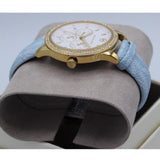 Buy Shop Michael Kors Tibby Multifunction White Dial Blue Leather Strap Watch For Women - MK2965 USA Online