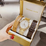 Buy Shop Michael Kors Tibby Multifunction White Dial Gold Steel Strap Watch for Women - MK6969 USA Online
