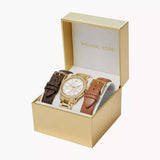 Buy Shop Michael Kors Tibby Multifunction White Dial Gold Steel Strap Watch for Women - MK6969 USA Online