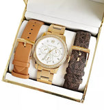 Buy Shop Michael Kors Tibby Multifunction White Dial Gold Steel Strap Watch for Women - MK6969 USA Online