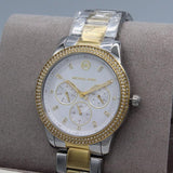 Buy Shop Michael Kors Tibby Multifunction White Dial Two Tone Steel Strap Watch For Women - MK6825 USA Online