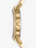 Buy Shop Michael Kors Tibby Pave Gold Dial Gold Steel Strap Watch for Women - MK1057 USA Online