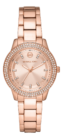 Buy Shop Michael Kors Tibby Pave Rose Gold Dial Rose Gold Steel Strap Watch for Women - MK1058 USA Online