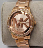 Buy Shop Michael Kors Tibby Quartz Rose Gold Dial Rose Gold Steel Strap Watch For Women - MK6880 USA Online