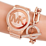 Buy Shop Michael Kors Tibby Quartz Rose Gold Dial Rose Gold Steel Strap Watch For Women - MK6880 USA Online