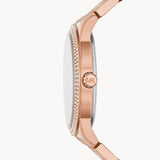 Buy Shop Michael Kors Tibby Quartz Rose Gold Dial Rose Gold Steel Strap Watch For Women - MK6880 USA Online