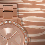 Buy Shop Michael Kors Tibby Quartz Rose Gold Dial Rose Gold Steel Strap Watch For Women - MK6880 USA Online