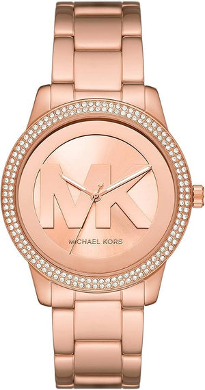 Buy Shop Michael Kors Tibby Quartz Rose Gold Dial Rose Gold Steel Strap Watch For Women - MK6880 USA Online