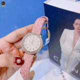 Buy Shop Michael Kors Tibby Silver Dial Pink Leather Strap Watch for Women - MK1050 USA Online