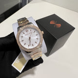 Buy Shop Michael Kors Tibby Three Hand Crystals Silver Dial Two Tone Steel Strap Watch for Women - MK4576 USA Online