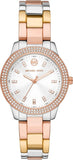 Buy Shop Michael Kors Tibby Three Hand Crystals Silver Dial Two Tone Steel Strap Watch for Women - MK4576 USA Online