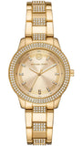 Buy Shop Michael Kors Tibby Three-Hand Glitz Gold Dial Gold Steel Strap Watch for Women - MK4575 USA Online