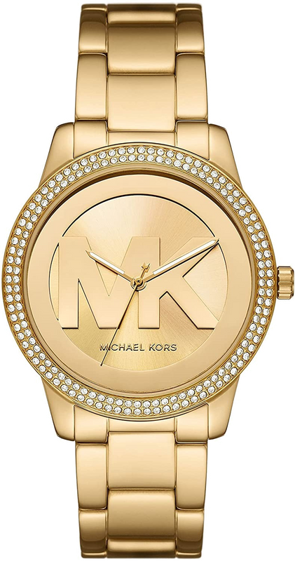 Buy Shop Michael Kors Tibby Three Hand Gold Dial Gold Steel Strap Watch For Women - MK6879 USA Online
