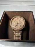 Buy Shop Michael Kors Uptown Glam Parker Chronograph Rose Gold Dial Steel Strap Watch for Women - MK5663 USA Online