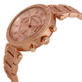 Buy Shop Michael Kors Uptown Glam Parker Chronograph Rose Gold Dial Steel Strap Watch for Women - MK5663 USA Online