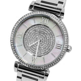 Buy Shop Michael Kors Catlin Silver Dial Silver Steel Strap Watch for Women - MK3355 USA Online