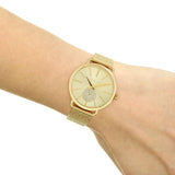 Buy Shop Michael Kors Portia Gold Dial Gold Mesh Bracelet Watch for Women - MK3844 USA Online
