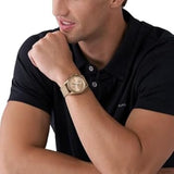 Buy Shop Michael Kors Warren Chronograph Beige Dial Beige Nylon Strap Watch for Men - MK9145 USA Online