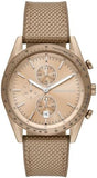 Buy Shop Michael Kors Warren Chronograph Beige Dial Beige Nylon Strap Watch for Men - MK9145 USA Online