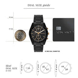 Buy Shop Michael Kors Warren Chronograph Black Dial Black Steel Strap Watch For Men - MK9113 USA Online