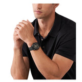 Buy Shop Michael Kors Warren Chronograph Black Dial Black Steel Strap Watch For Men - MK9113 USA Online