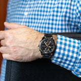 Buy Shop Michael Kors Warren Chronograph Black Dial Black Steel Strap Watch For Men - MK9113 USA Online