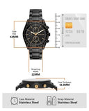 Buy Shop Michael Kors Warren Chronograph Black Dial Black Steel Strap Watch For Men - MK9113 USA Online