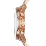 Buy Shop Michael Kors Brecken Chronograph Analog Black Dial Rose Gold Steel Strap Watch For Women - MK8563 USA Online