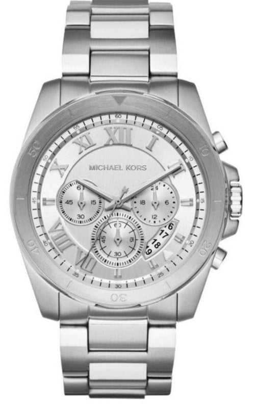 Buy Shop Michael Kors Brecken Chronograph Silver Dial Silver Steel Strap Watch For Women - MK8562 USA Online