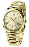 Buy Shop Michael Kors Hartman Quartz Gold Dial Gold Steel Strap Watch For Women - MK3490 USA Online