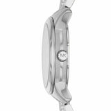 Buy Shop Michael Kors Runway Mercer Quartz Mother of Pearl Blue Dial Silver Steel Strap Watch For Women - MK6857 USA Online
