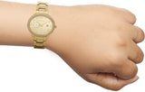 Buy Shop Michael Kors Whitley Analog Diamonds Gold Dial Gold Steel Strap Watch For Women - MK6227 USA Online