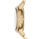 Buy Shop Michael Kors Whitley Analog Diamonds Gold Dial Gold Steel Strap Watch For Women - MK6227 USA Online